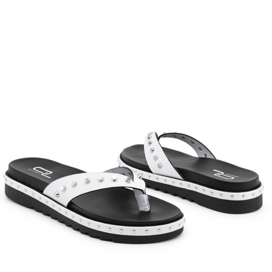 Weiße Flip-Flops von Anna Lublin