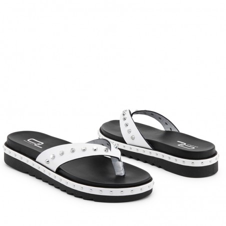 Tongs Blanches d'Anna Lublin