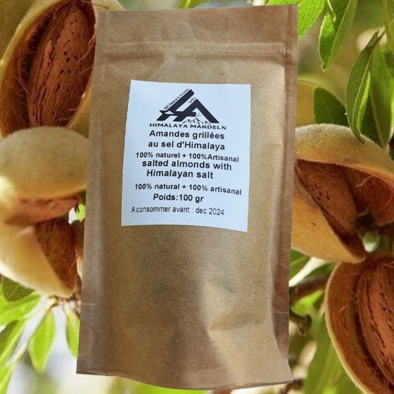 Geröstete Mandeln mit rosa Himalaya-Salz 150 gr.