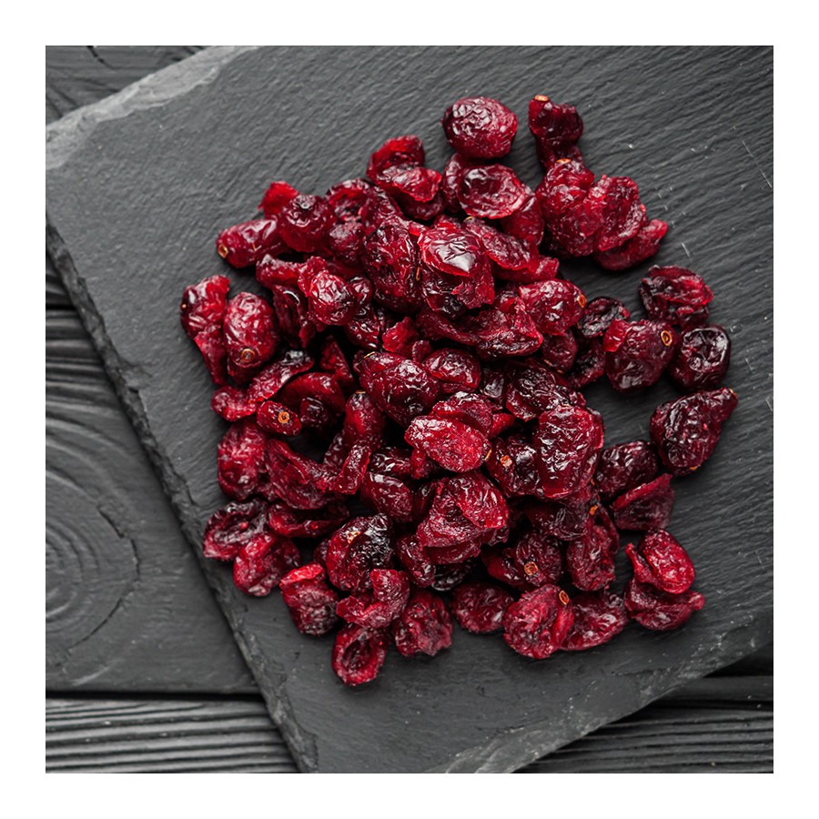 Nahaufnahme von getrockneten Cranberries – Natürliches und gesundes Produkt Nahaufnahme von getrockneten Cranberries – Natürliches und gesundes Produkt