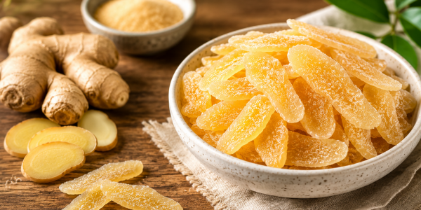 Gingembre confit en lamelles